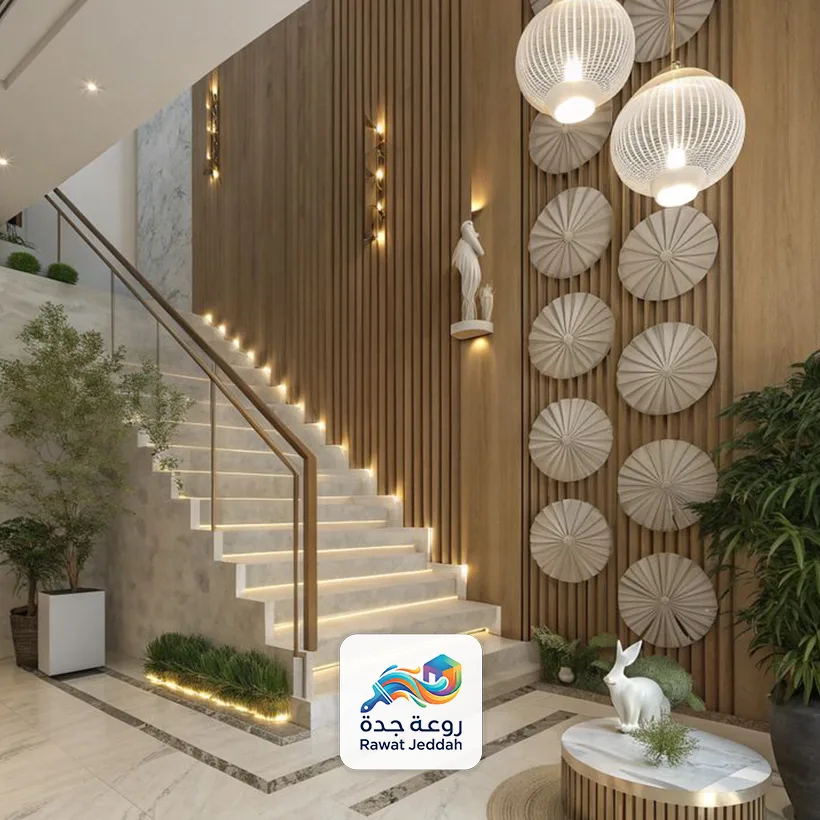 ديكور درج بديل الخشب