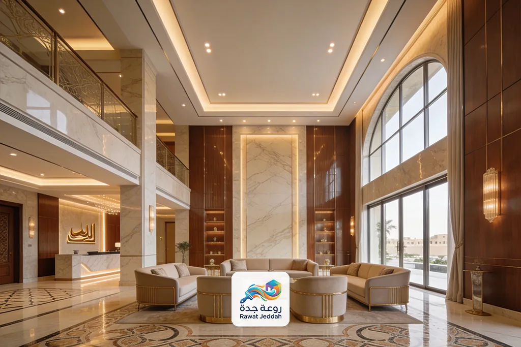 ديكورات استقبال من أعمالنا بجدة